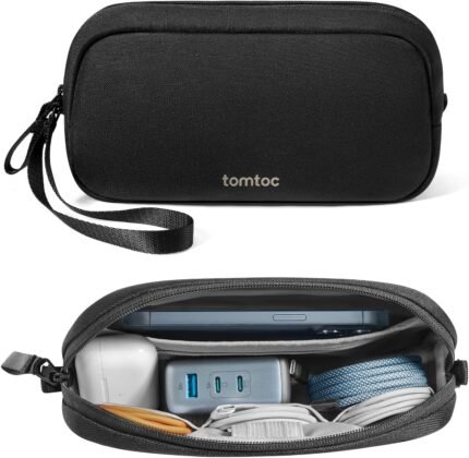 Tomtoc Electronics Organizer Travel Case, Cable Organizer for Essentials